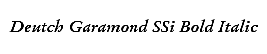 Deutch Garamond SSi