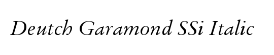 Deutch Garamond SSi