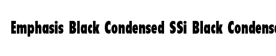 Emphasis Black Condensed SSi