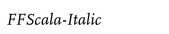 FFScala-Italic