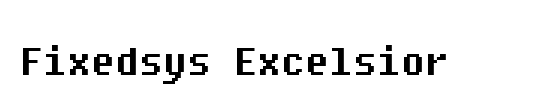 Fixedsys Excelsior