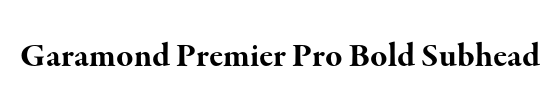 Garamond Premier Pro