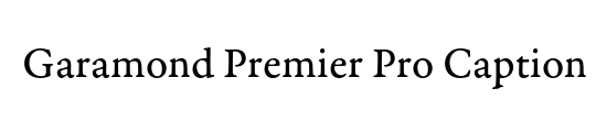 Garamond Premier Pro