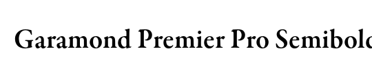 Garamond Premier Pro