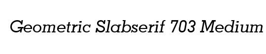 Geometric Slabserif 712