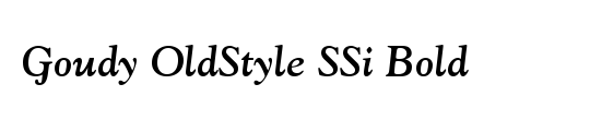 Goudy OldStyle SSi