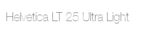 HelveticaNeue LT 23 UltLtEx