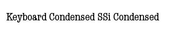 Keyboard Condensed SSi