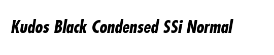 Kudos Black Condensed SSi