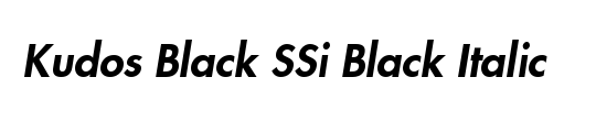 Kudos Black Condensed SSi