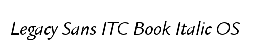 ITC Legacy Sans Std