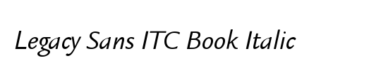 ITC Legacy Sans Std