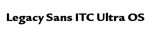 ITC Legacy Sans Std