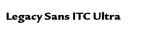 ITCLegacySans LT Ultra