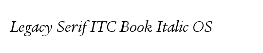 ITCLegacySerif LT Book