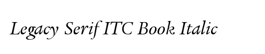 ITCLegacySerif LT Book