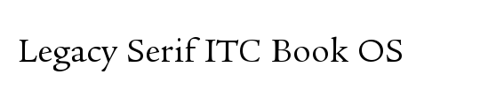 ITCLegacySerif LT Book