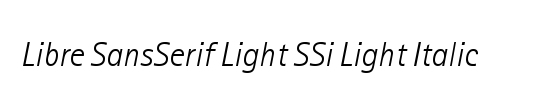 Libre SemiSans Light SSi