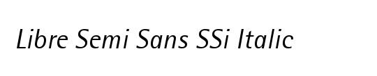 Libre Semi Serif SSi