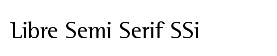 Libre Semi Serif SSi