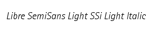 Libre SansSerif Light SSi