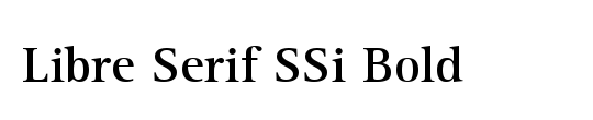 Libre Sans Serif SSi