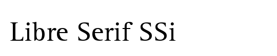 Libre Sans Serif SSi