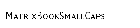 MatrixBookSmallCaps