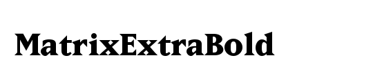 MatrixExtraBold