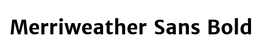 Merriweather Sans ExtraBold