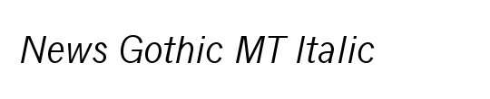 News Gothic MT