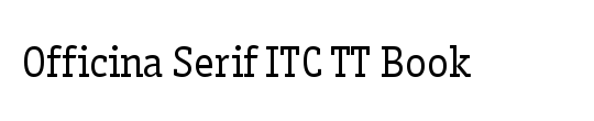 Officina Serif ITC TT