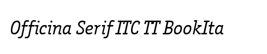 Officina Sans OS ITC TT