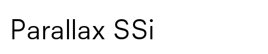 Parallax Grotesk SSi