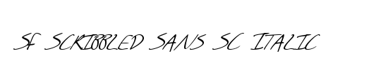 SF Scribbled Sans SC