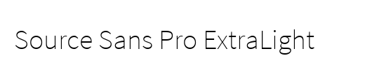 Source Sans Pro ExtraLight