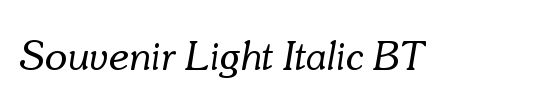 Souvenir-Light-Italic Wd