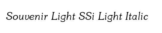 Souvenir-Light-Italic Wd