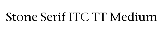 Stone Serif ITC Medium