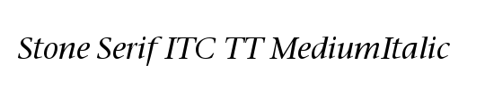 ITC Stone Serif