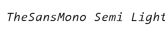 The Sans Mono-