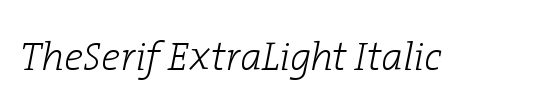 The Serif Extra Light-