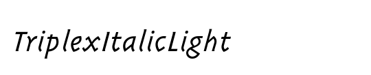 TriplexItalicLight