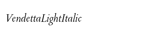 VendettaLightItalic