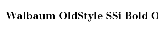 Walbaum OldStyle SSi