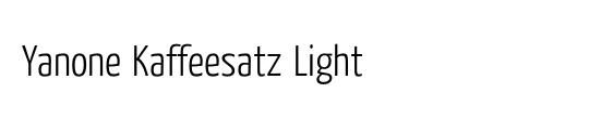 Yanone Kaffeesatz Light