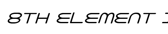 8th Element Bold Italic