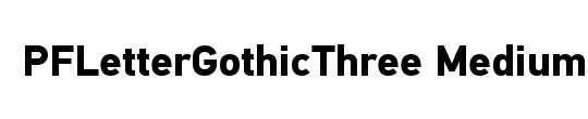 PFLetterGothicThree Bold