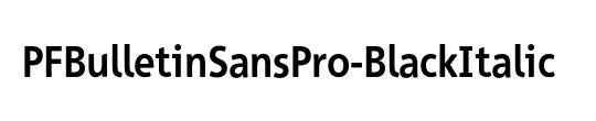 PF Bulletin Sans Pro