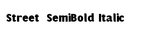 Street Bold Italic